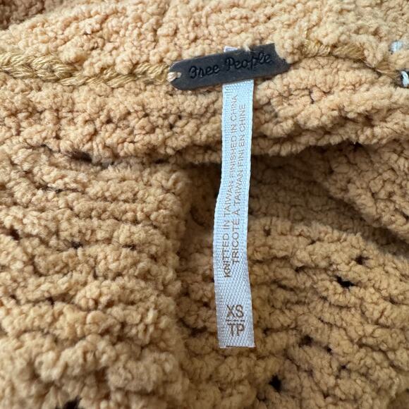 Free People Be Yours Cowl Neck Sweater Camel Size XS - Picture 11 of 11